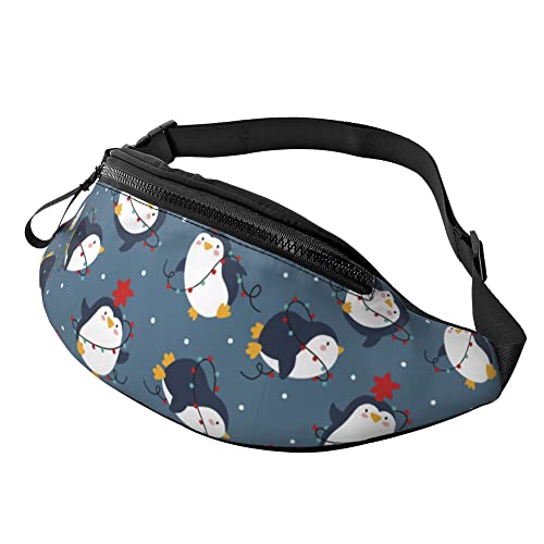 Damen Bauchtasche Frohe Weihnachten, Pinguine, Lauftasche Atmungsaktiv Damen Brustbeutel Mode Schultertaschen Für Spazieren Laufen Aktivitäten von Generic