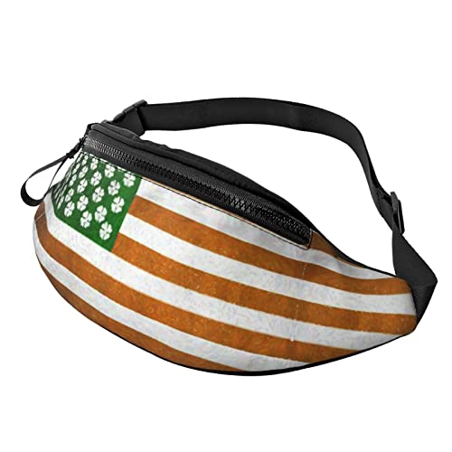 Damen Bauchtasche Kleeblatt Mit Irischer Flagge, Umhängetaschen Mit Reißverschluss Waist Fanny Pack Multifunktionale Brusttasche Für Aktivitäten Joggen Radfahren von Generic