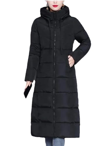 Damen Baumwollmantel Winterjacke Daunen Baumwolle Parka Mantel, Schwarz , 42 von Generic