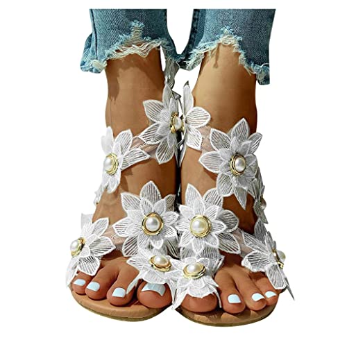 Damen Bequeme Sandalen mit Strass Boho Römische Damen Peeptoes Keilabsatz Zehensandalen Elegante Schuhe Glitzer Sandalen Sommer Absatzschuhe Sommersandalen Sandaletten von Generic