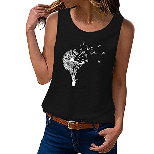 Damen Bluse Ärmellos Sommer Top, Schmale Ärmellos Yoga Laufen Tanktops Dünne Sportliche Ärmellose Shirts Bauchfreie Tops Casual von Generic