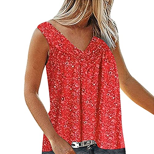 Damen Bluse TopsV Ausschnitt Party Stilvolles T-Shirt Damen Dickes Langarmshirt (03B-Rot, S) von Generic