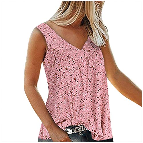 Damen Bluse TopsV Ausschnitt Party Stilvolles T-Shirt Damen Dickes Langarmshirt (03C-Pink, L) von Generic