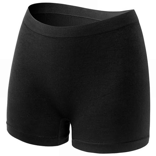Damen-Boyshorts-Unterwäsche, nahtlos, vollständige Abdeckung, weiche Stretch-Boxershorts für Frauen Baumwolle Schlüpfer Damen Luxus Unterwäsche Frauen (Black, XXXL) von Generic