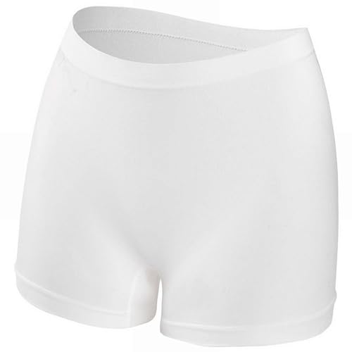 Damen-Boyshorts-Unterwäsche, nahtlos, vollständige Abdeckung, weiche Stretch-Boxershorts für Frauen Baumwolle Schlüpfer Damen Luxus Unterwäsche Frauen (White, L) von Generic