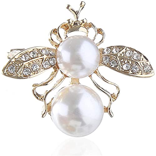 Damen-Brosche, Biene, Kunstperlen, elegant, Schal, Brosche, Schmuck von Generic