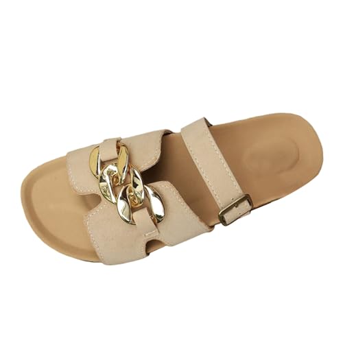 Damen Casual Dicke Sohle Keil Römische Flip-Flop Sandalen Stilvolle Strandschuhe Für Bequeme Sommerausflüge Damen Schuhe Winter Fahrrad Schuhe Damen 38 von Generic