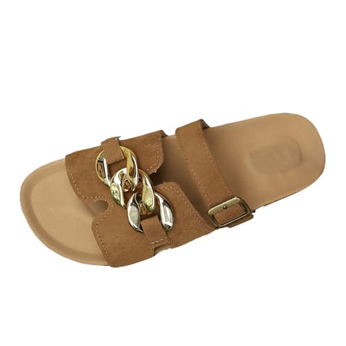 Damen Casual Dicke Sohle Keil Römische Flip-Flop Sandalen Stilvolle Strandschuhe Für Bequeme Sommerausflüge Damen Schuhe Winter Fahrrad Schuhe Damen 38 von Generic