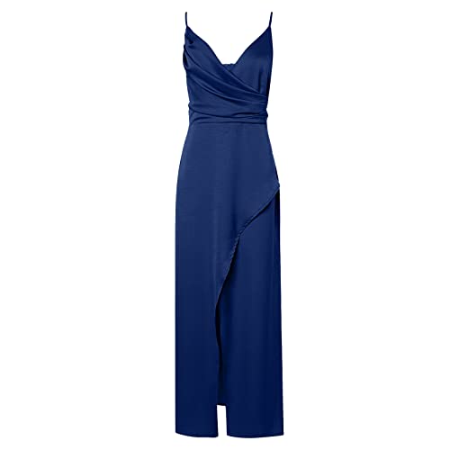 Damen Cocktailkleid Partykleid Wickelkleid Sommerkleid Midikleid Festliche Elegant Bodycon Hochzeit Ärmellos Spaghettiträger Abendkleider Angebote des Tages Heute Damen von Generic