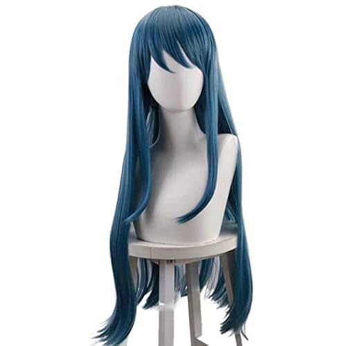 Damen Cosplay Perücke Für Maizono Sayaka Cosplay Perücke Blau 80cm Langes Glattes Haar Hitzebeständig Halloween Kostüm Party Synthetische Perücken von Generic