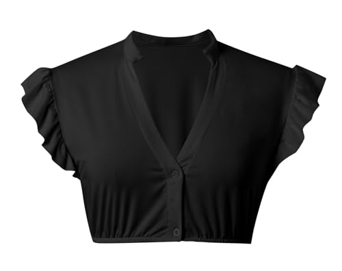 Damen Dirndl Bluse Spitze Dirndlbluse Weiß Hochgeschlossene Trachtenbluse Dirndl Bluse Damen Dirndlbluse Kurzarm Dirndlblusen Spitzenbluse Dirndl Trachtenbluse Für Bayrische Tracht Oktoberfest von Generic