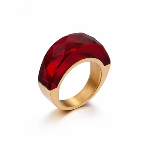 Damen Edelstahl Boho Gold Silber Farbe Multi-Color Kristallglas Eheringe Schmuck von Generic