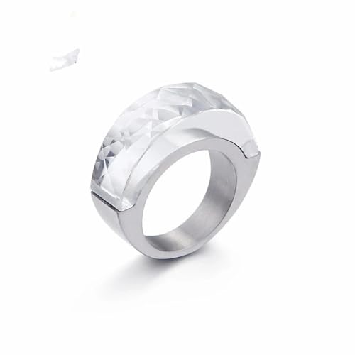 Damen Edelstahl Boho Gold Silber Farbe Multi-Color Kristallglas Eheringe Schmuck von Generic