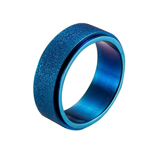 Damen Edelstahl Spinner Ring Sandstrahl Finish Ehering 6MM/8MM von Generic