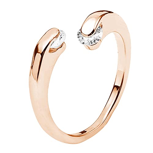 Damen Eheringe Mode Nette Katze Ringe für Frauen Teenager Mädchen verstellbare Katzenohren Katze Tier Fingerring Paar Cartoon kleine Katze Haustier Geschenk Schmuck (Gold, One Size) von Generic