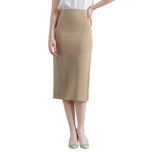 Damen Elegante Business Solid Elastisch Bleistiftrock Hohe Taille Bodycon Midi Röck Damen Elegante Business Solid Elastisch Bleistiftrock Hohe Taille Bodycon Midi Röck von Generic