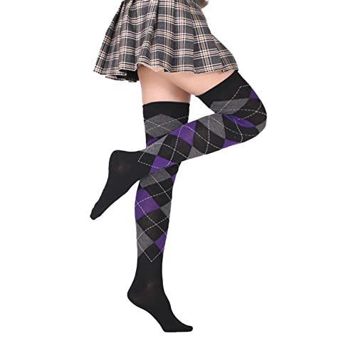 Damen Family Kniestrümpfe Baumwolle Kniestrümpfe Damen Overknee Strümpfe Overknee Socks Beinwärmer Schenkel Socken Baumwolle Thigh High Socks von Generic