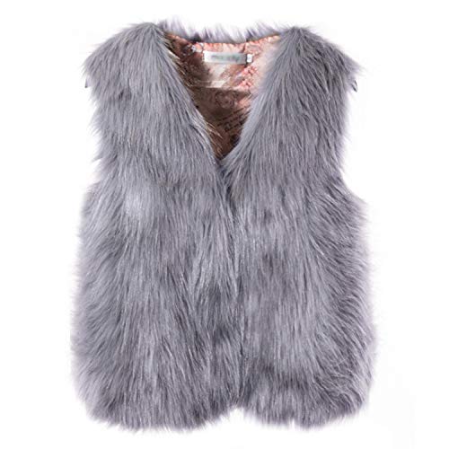 Damen Fellweste Kunstpelz Weste Kurzweste Kunstfell Mantel Jacke Faux Pelz Waistcoat Ärmellos Winterjacke Parka Fell Mäntel Tops von Generic
