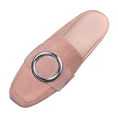 Damen Flache Freizeitschuhe Leichte Bequeme Halbe Hausschuhe Einfarbig Sommerschuhe für Frühjahr Weiche Sohle Slip on (RD1, 38) von Generic