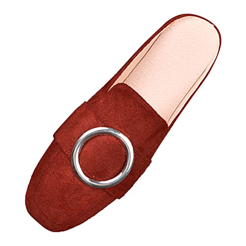 Damen Flache Freizeitschuhe Leichte Bequeme Halbe Hausschuhe Einfarbig Sommerschuhe für Frühjahr Weiche Sohle Slip on (RD2, 37) von Generic