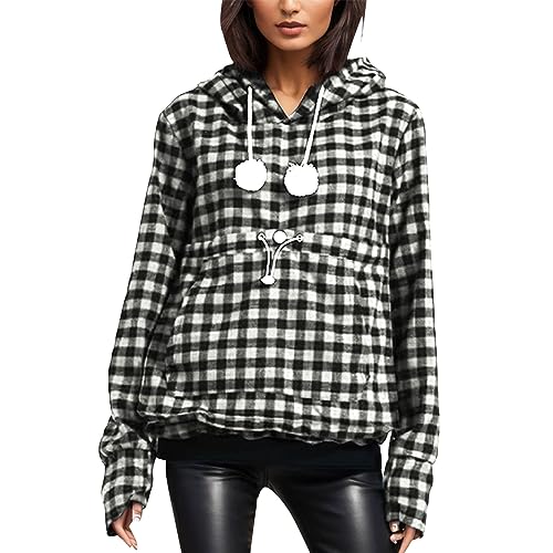 Damen Fleece Pullover Kapuzenpullover mit Katzen Hund Tasche Hundetasche Katze Pulli Sweatshirt Hoodie Kapuze Katzenpulli Beutel Langarm Herbst Winter Große Größen Hoodie mit Große Tasche Damen Fleece Pullover Kapuzenpullover mit Katzen Hund Tasche Hundetasche Katze Pulli Sweatshirt Hoodie Kapuze Katzenpulli Beutel Langarm Herbst Winter Große Größen Hoodie mit Große Tasche von Generic