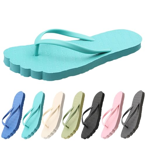 Damen Flip Flops Leichte Zehentrenner Lässige Flache Schlappen Dusch Badelatschen Rutschfest Badeschuhe Casual Beach Frauen Slipper Outdoor Schwimmbad Strand Hausschuhe Damenschuhe von Generic