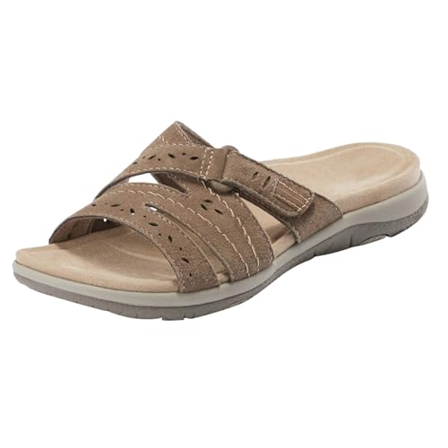 Damen Flip Flops Sommermode Strandschuhe Bequeme Hausschuhe Offene Zehen Sandalen Leichte Freizeitschuhe für Frauen (Coffee, 40) von Generic
