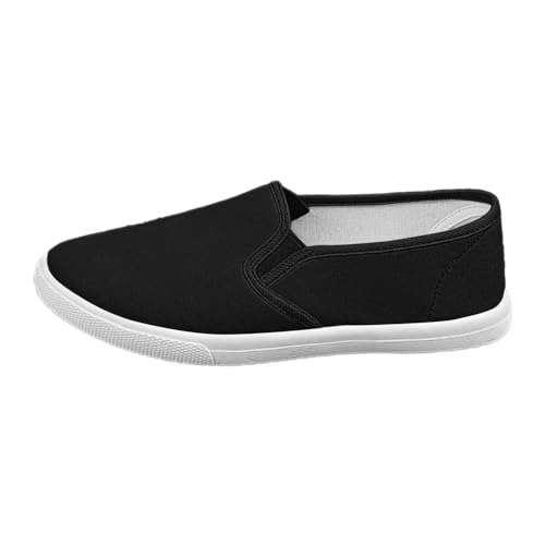 Damen-Freizeitschuhe, modische Unisex-Schlupfschuhe zum Schnüren, flach, bequem, Canvas-Sneaker für den Alltag mit Jeans Freizeithosen Damen Schuhe 43 Stiefeletten von Generic