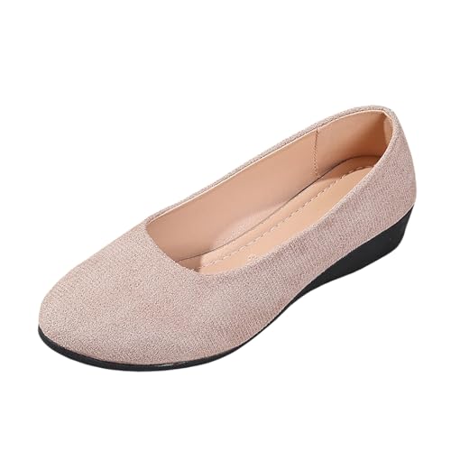 Damen Freizeitschuhe Elegante Keilabsatz Bequemschuhe Täglicher Modische Sohle Weiche Einlegesohle Atmungsaktiv Leicht Flexibel Alltagsschuhe Stadtmode (Clear, 38) von Generic