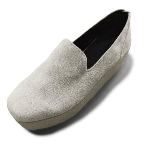 Damen Freizeitschuhe Keilabsatz rutschfeste Sohle bequem atmungsaktiv Flockdesign Bequeme Einlegesohlen weiche Flex-Sohle modisch (White, 37) von Generic