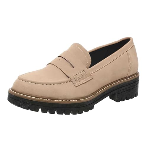 Damen Freizeitschuhe mit Dicker Sohle Bequeme Schlupfschuhe Alltagsoutfits (White, 41) von Generic