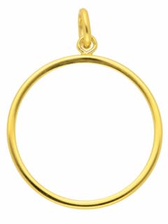 Damen Gold Schmuck 585 Gold Münzfassung von Generic