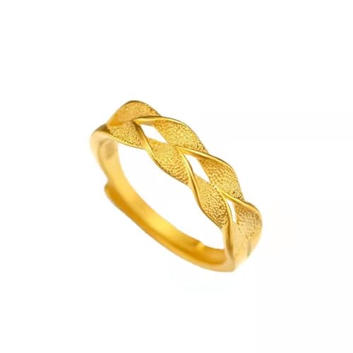 Damen Gold Und Silber Ring Hochzeit Geschenk Ring Sand Gold Weizen Ohrring Damen Imitation Gold Verblasst Nicht Schmuck Mattiert Damenmodell von Generic