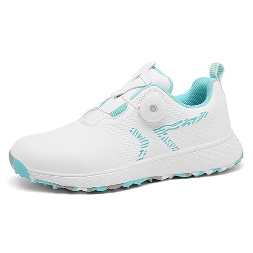 Damen Golfschuhe Spikeless Outdoor Leicht Atmungsaktiv Golferschuhe Wasserabweisend Für Den Platz,Grün,39 EU von Generic