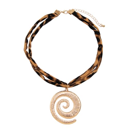 Damen-Halskette, Anhänger, Seestern und Muschel, modisch, Leopardenmuster, für Hochzeit, Geburtstag, Valentinstag, Weihnachten, Ostern, Se référer à la description, Baumwolle + Legierung, Siehe von Generic