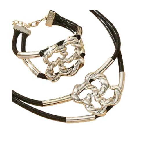 Damen Halskette Armband Schmuck Mode Halskette Armband Set von Generic