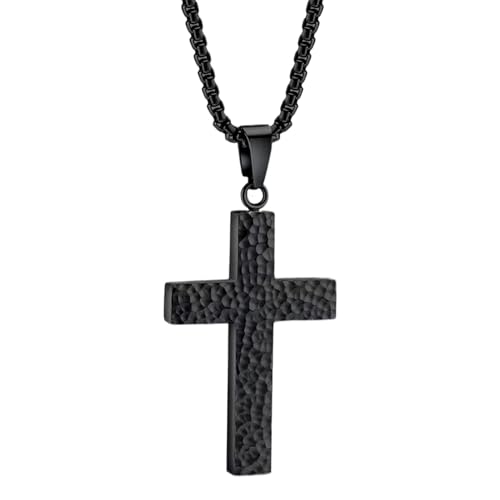 Damen-Halskette Kreuz | Anhänger | Anhänger Schmuck Charme in 3D-Druck mit Geheimfach für Männer Frauen religiöse Anlässe Taufe, Se référer à la description, Titan, Siehe Beschreibung von Generic
