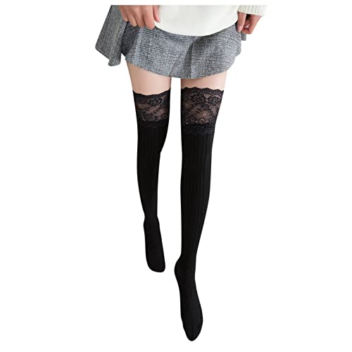 Damen Halterlose Netzstrümpfe Lange Socken Oberschenkelhohe Socken Spitze Oberschenkel Strümpfe Overknee Strümpfe Transparente Halterlose Strümpfe mit Spitze von Generic