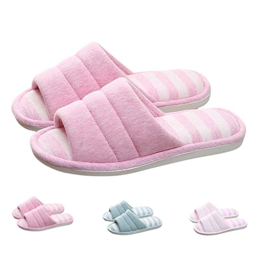 Damen Hausschuhe Bequeme Memory Foam Pantoffeln Frauen Offene Flachs Schuhe Hallenschuhe Waschbar Badepantoletten Gästehausschuhe Haus Schlafzimmer rutschfest Slippers Indoor Outdoor von Generic