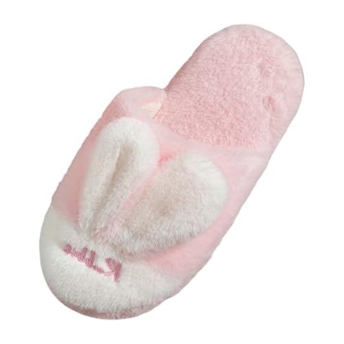 Damen Hausschuhe Winter Warme Pelzige Plüsch Pantoffeln Warm Gemütliche Hasen Pantoletten Flauschige Bequem Rutschfeste Hausschlappen Filzpantoffeln Bequeme Slippers von Generic