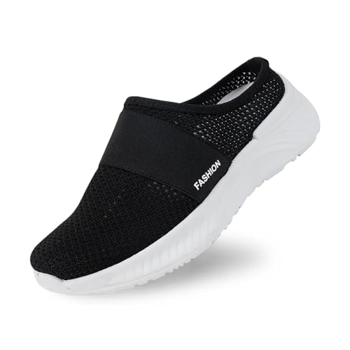 Damen-Hausschuhe für Sommer Strandurlaub Bequeme Freizeitschuhe mit Dicker Sohle geschlossenem Zehenbereich ideal für Jeans-Outfits täglichen Komfort (Black, 37) von Generic