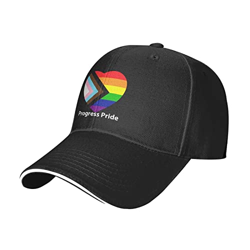 Damen Herren Baseball Cap LGBTQ Gay Progress Ally Pride Flagge Outdoor Hut Reine Farbe Snapback Kappe Atmungsaktiv Distressed Basecap Für Laufen Wander Golf von Generic