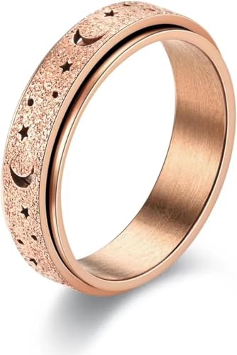 Damen Herren Edelstahl Mode Regenbogen Aushöhlen Mond Stern Spinner Ring Damen Herren Edelstahl Mode Regenbogen Aushöhlen Mond Stern Spinner Ring von Generic