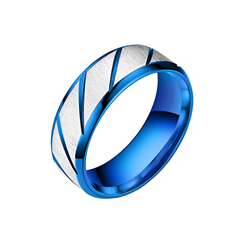 Damen Herren Edelstahlring Pers枚nlichkeit Streifenring Paarschmuck von Generic