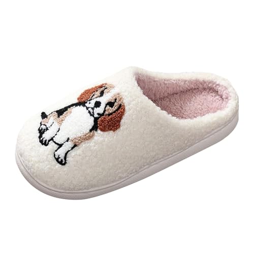 Damen Herren Hausschuhe Cartoon Tier Pantoffeln Weiche Hauspantoffeln Unisex Memory Foam Plüsch Hausschuhe Bequeme Warme Filzpantoffeln Rutschfeste Flache Slippers Hauslatschen von Generic