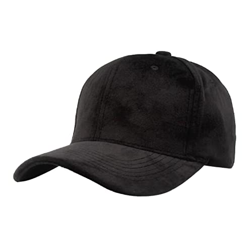 Damen Herren Hut Schirmmütze Barette Neu Samt Baseball Cap für Frauen Männer Plain Hut Sportmütze Hip Hop Hüte von Generic