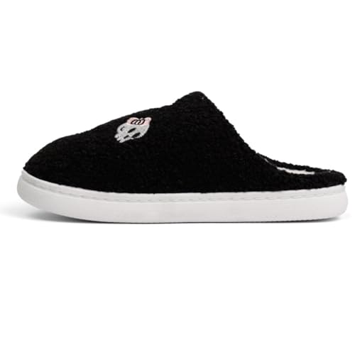 Damen Herren Plüsch Hausschuhe Warme Slip-on Flache Thermo-Hausschuhe Rutschfeste Skeleton Slipper for Zuhause Damen Herren Plüsch Hausschuhe Warme Slip-on Flache Thermo-Hausschuhe Rutschfeste Skeleton Slipper for Zuhause von Generic