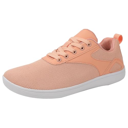 Damen Herren Sneaker Abrollsohle Orthopädische Turnschuhe Sneaker Sportschuhe Gesundheitsschuhe Walkingschuhe Gym Fitness Running Shoes Straßenlaufschuhe rutschfest Casual Joggingschuhe (Pink, 41) von Generic