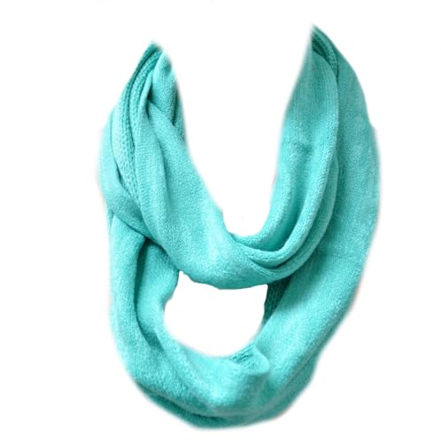 Damen Herren Unisex Winter Strickschal Loop Schal Rundschal Schlauchschal Uni (Türkis) von Generic