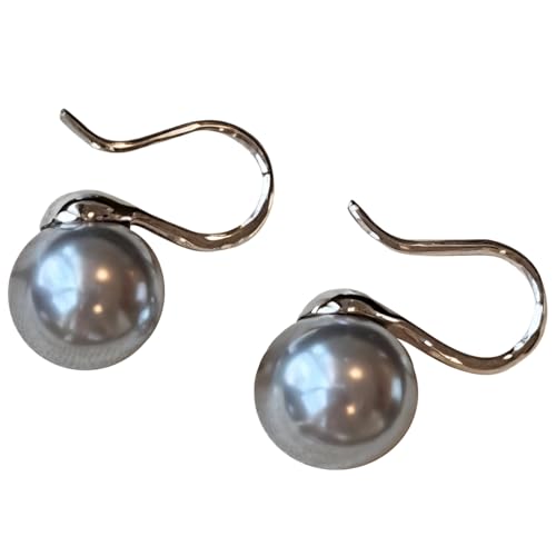 Damen High Heel Perlenohrringe S925 Sterling Silber Österreichische Aurora Perlen Hypoallergen Einzigartiges Design Erhältlich In Mehrere Größen Perle Kein Edelstein von Generic